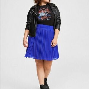 torrid Royal Blue Pleated Skater Skirt